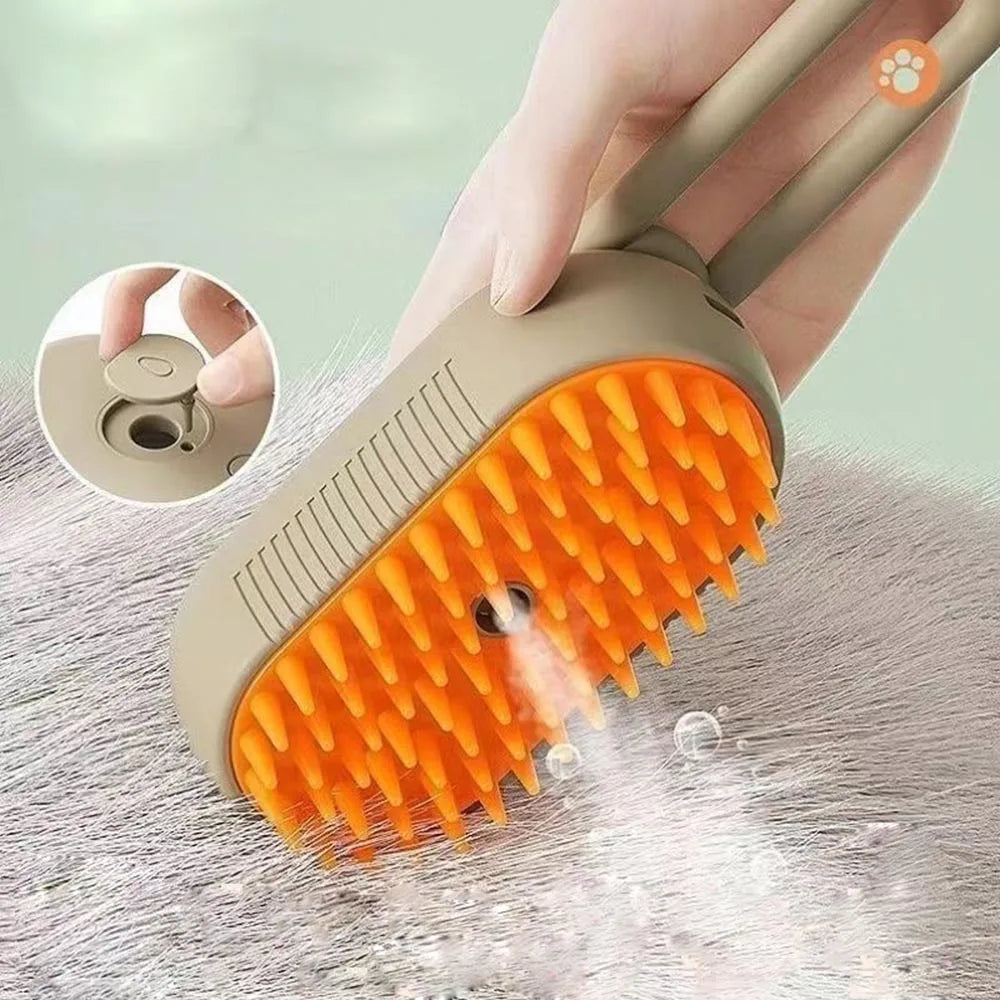 Pet steam brush