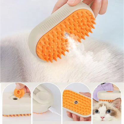 Pet steam brush